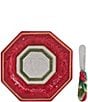 Fitz and Floyd Telluride Collection Appetizer Plate Set, Color:Red - Image 1