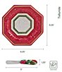 Fitz and Floyd Telluride Collection Appetizer Plate Set, Color:Red - Image 4