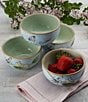 Color:Blue - Image 5 - Toulouse Blue Butterfly Small Bowls, Set of 4