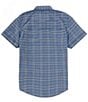 Color:Indigo Blue - Image 2 - Abisko Hike Plaid Print Short-Sleeve Woven Shirt