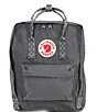 Color:Super Grey Chess - Image 1 - Patch Logo Kanken Chess Colorblock Handles Water-Resistant Backpack