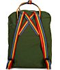 Color:Green-Rainbow Pattern - Image 2 - Patch Logo Kanken Rainbow Handle Backpack