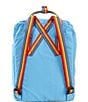 Color:Air Blue Rainbow - Image 2 - Patch Logo Kanken Rainbow Handle Backpack