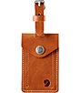 Color:Cognac - Image 1 - Leather Luggage Tag