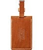 Color:Cognac - Image 2 - Leather Luggage Tag