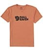 Color:Terracotta Brown - Image 1 - Logo Recycled Organic Cotton Short Sleeve T-Shirt