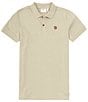 Color:Sand Stone - Image 1 - Pique Short Sleeve Polo Shirt