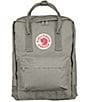Fjallraven Patch Logo Kanken Water-Resistant Cotton Zipper Convertible Backpack, Color:Fog - Image 1