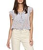 Flag and Anthem Alina Floral Flutter Sleeve Blouse - Image 1