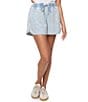 Flag and Anthem Burleigh High Rise Knit/Terry Shorts, Color:Indigo - Image 1