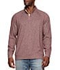 Color:Red Heather - Image 1 - Citro Long Sleeve Quarter-Snap Pullover