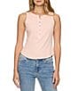 Flag and Anthem Denning Ribbed Knit Henley Tank Top - Image 3