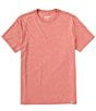Color:Coral Heather - Image 1 - Essential Stretch Short Sleeve T-Shirt