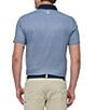 Color:Navy Combo - Image 2 - Farmingdale Mini-Stripe Short Sleeve Performance Polo Shirt