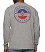Color:Grey Heather - Image 1 - Long Sleeve Logo Icon Chest Stripe T-Shirt