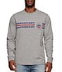 Color:Grey Heather - Image 2 - Long Sleeve Logo Icon Chest Stripe T-Shirt