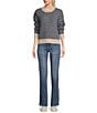 Flag and Anthem Long Sleeve Michie Two-Tone Wool-Blend Sweater, Color:Navy - Image 3