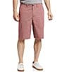 Color:Dark Red - Image 1 - McCord Flat Front 10.75#double; Inseam Shorts