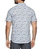 Color:White Multi - Image 2 - Saxton Coconut Print Space Dye Short Sleeve Woven Shirt