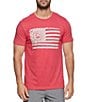 Color:Red Heather - Image 1 - Short Sleeve Americana Core Flag T-Shirt