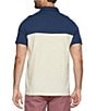 Color:Antique White/Navy - Image 2 - Tailored Fit Short Sleeve Millville Slub Polo Shirt