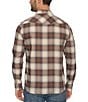 Flag and Anthem Topeka MadeFlex UPF Performance Long Sleeve Plaid Western Shirt, Color:Brown/Cream - Image 2