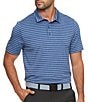 Color:Navy Combo - Image 1 - Wilmington MadeFlex Performance Short Sleeve Striped Polo Shirt