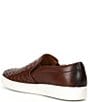 Color:Mahogany - Image 3 - Men's Cameron Woven Leather Gore Slip-Ons