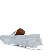 Color:Dove - Image 3 - Men's Morgan Kidsuede Leather Perforated Penny Loafer Moccasins