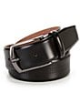 Color:Black - Image 1 - Men's Noble Perforated Leather Belt