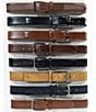 Color:Black - Image 6 - Men's Noble Perforated Leather Belt