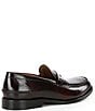 Color:Burgundy - Image 2 - Men's Rowen Leather Penny Loafers