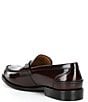 Color:Burgundy - Image 3 - Men's Rowen Leather Penny Loafers