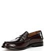 Color:Burgundy - Image 4 - Men's Rowen Leather Penny Loafers