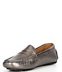 Color:Pewter - Image 4 - Women's Morgan Leather Penny Loafer Moccasins