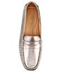 Color:Pewter - Image 5 - Women's Morgan Leather Penny Loafer Moccasins