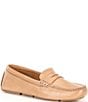 Color:Almond - Image 1 - Women's Morgan Leather Penny Loafer Moccasins