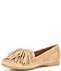 Color:Champagne - Image 4 - Nicole Suede Fringe Loafers