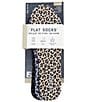 Flat Socks Printed Cushioned Liners 3 Pack, Color:Black/Snow Leopard/Leopard - Image 1