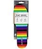 Flat Socks Rainbow Cushioned Liners, Color:Rainbow - Image 1