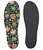 Flat Socks Women's Mesh Floral Embroidery Print Cushioned Liners, Color:Floral Embroidery - Image 3