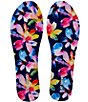 Flat Socks Women's Mesh Painted Floral Cushioned Liners - Image 1