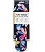 Flat Socks Women's Mesh Painted Floral Cushioned Liners - Image 1