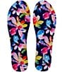 Flat Socks Women's Mesh Painted Floral Cushioned Liners - Image 2