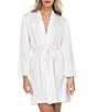 Color:Antique Ivory - Image 1 - Ember Luxe Satin Short Wrap Robe
