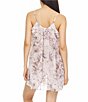 Color:Ivory - Image 2 - Floral Print Chiffon Scoop Neck Sleeveless Chemise