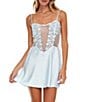 Flora Nikrooz Showstopper Lace Semi-Sweetheart Neck Spaghetti Strap Chemise - Image 1