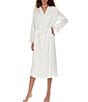 Color:Ivory - Image 3 - Showstopper Lace Trim Long Wrap Robe