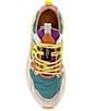 Color:Taupe/Green - Image 5 - Yamano 3 Suede and Nylon Lace-Up Sneakers