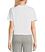 Fornia Crew Neck Short Sleeve Cropped T-Shirt, Color:White - Image 2